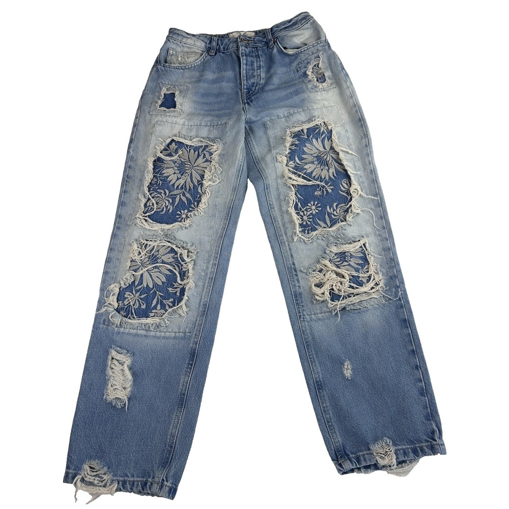 We The Free Embroidered Distress Bohemian Artsy Festival Size 26